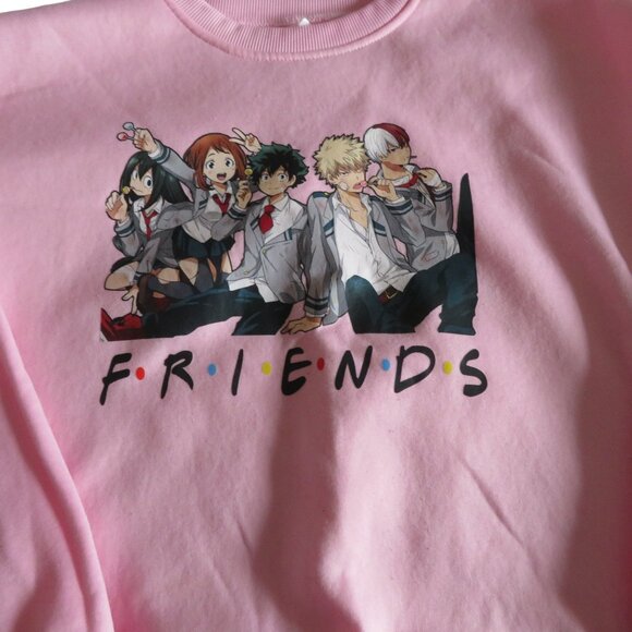 My Hero Academia Friends Pink Sweatshirt Anime, Size XS, EUC - Picture 8 of 9